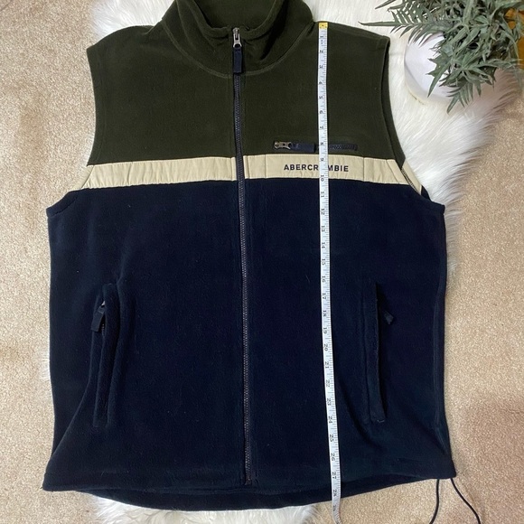 Abercrombie And Fitch Men's Y2K Winter Zip Up Down Fleece Vest Jacket Large - Picture 6 of 9